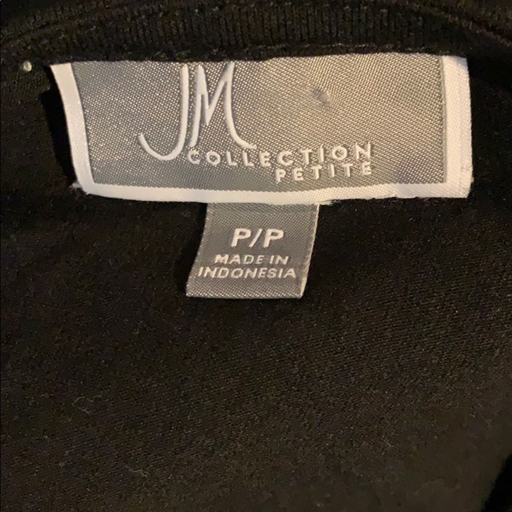 JM Collection Black Embellished Design Shirt - Picture 7 of 7